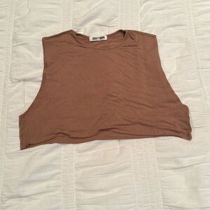 Joah Brown Muscle Tee nude, one size.